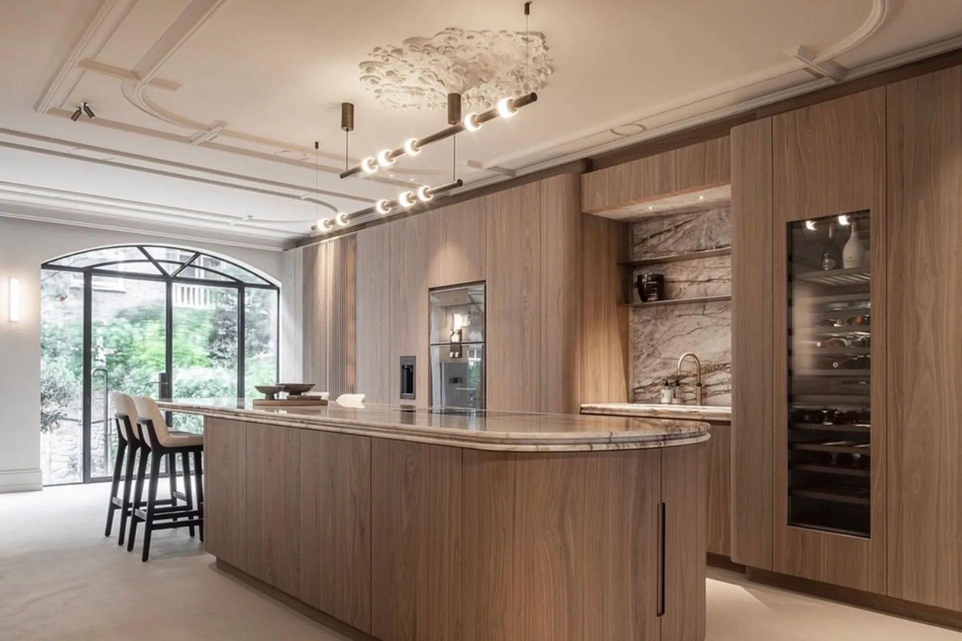 Keuken met ronde vormen digitaal ingemeten